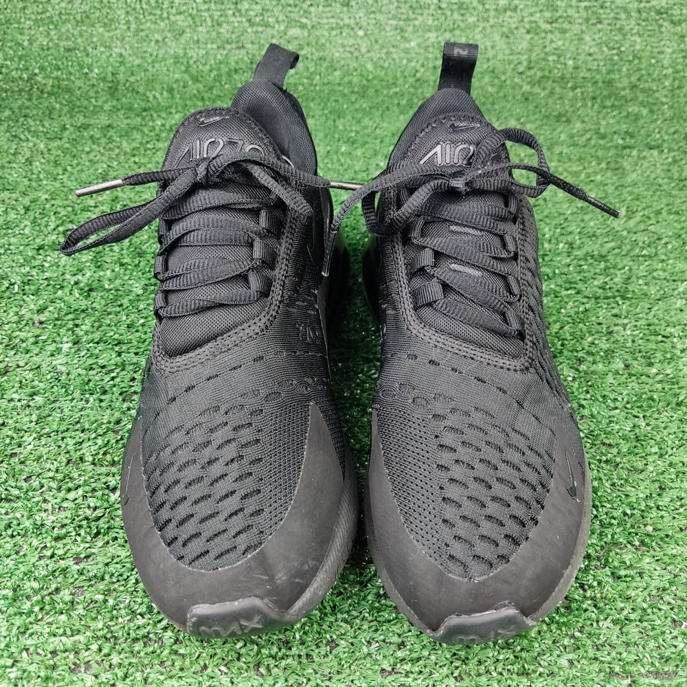 Nike Sneakers Womens 7.5 Black Air Max 270 AH6789-006 Triple Black Mesh Running - Picture 2 of 8